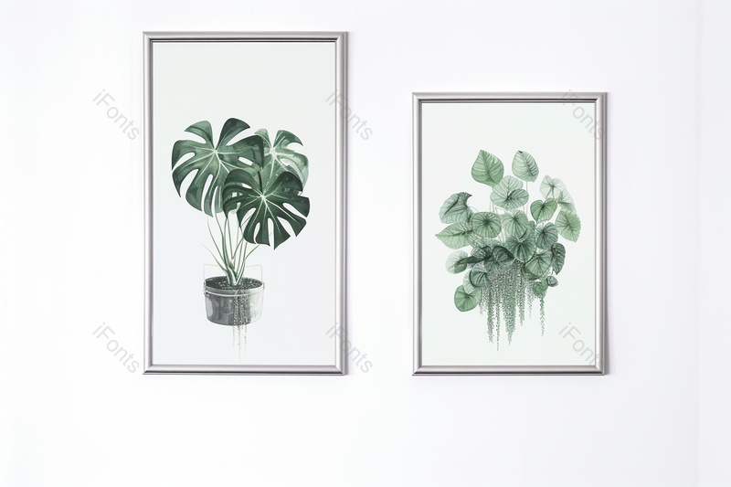 简约白色墙壁上的挂画,高清,摄影图,摄影图片,图片大全,摄影图免费下载